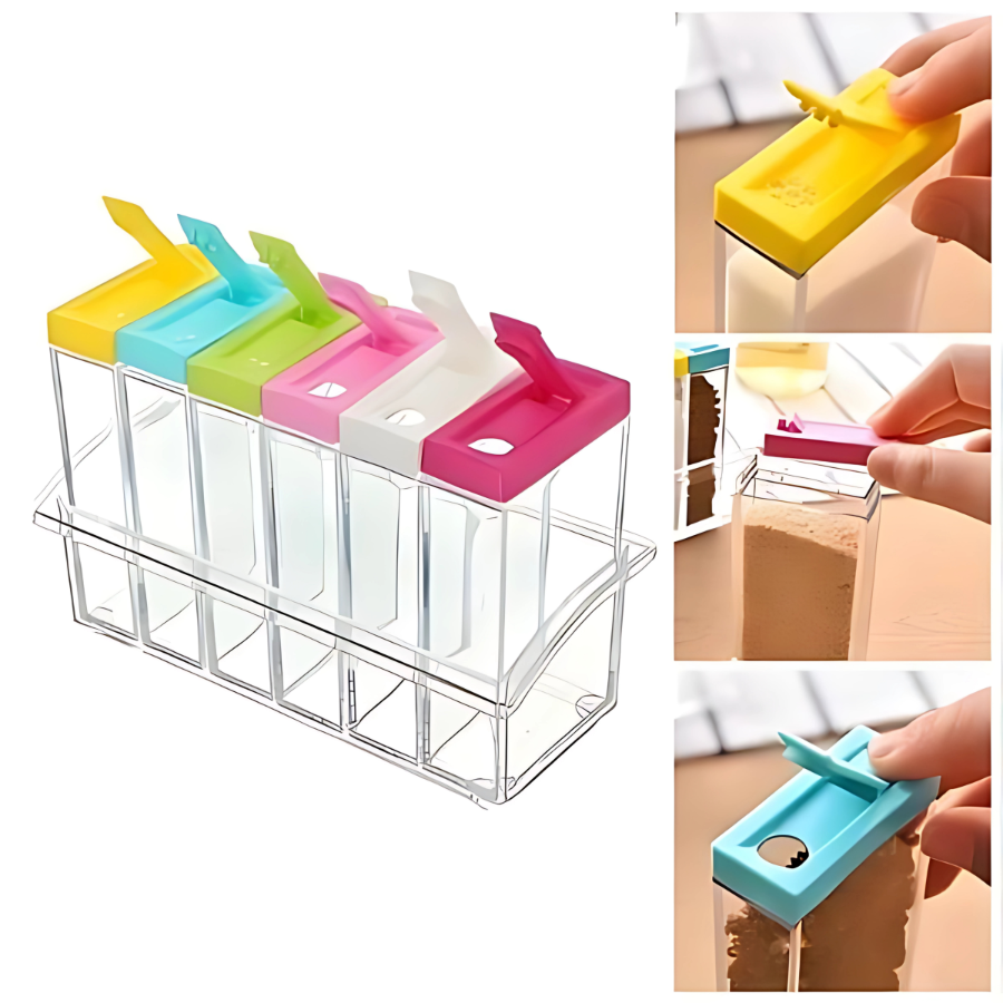 6 Pcs Spices Jar Set