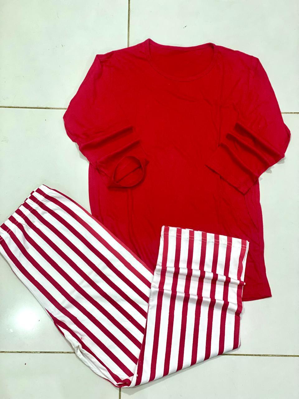 2 Pcs Women’s Stitched Printed Night Suit-Hearts
