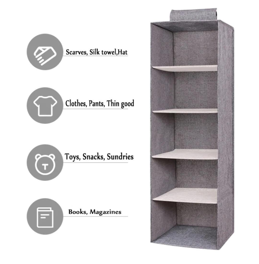 Versatile Grey Wardrobe Organizer- Easy to Use