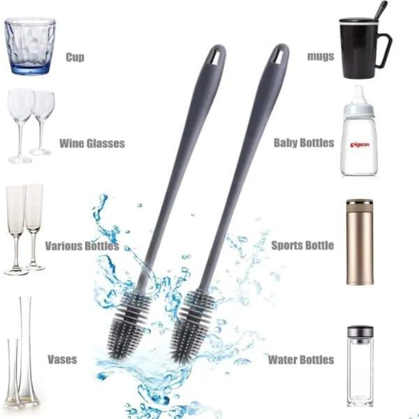 Silicon Bottle Cleaning Brush- Pack of 2