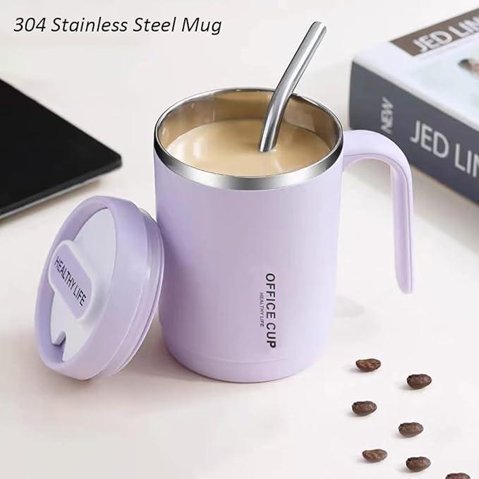 Coffee Cup with Handle- 304 Stainless Steel, Durable & Stylish. 500 ml