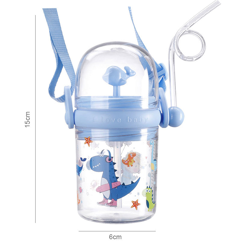 Children Whale Spray Cup Sippy Bottle Cartoon Baby With Sippy Kettle Outdoor Portable Children’s Cup (random Color)