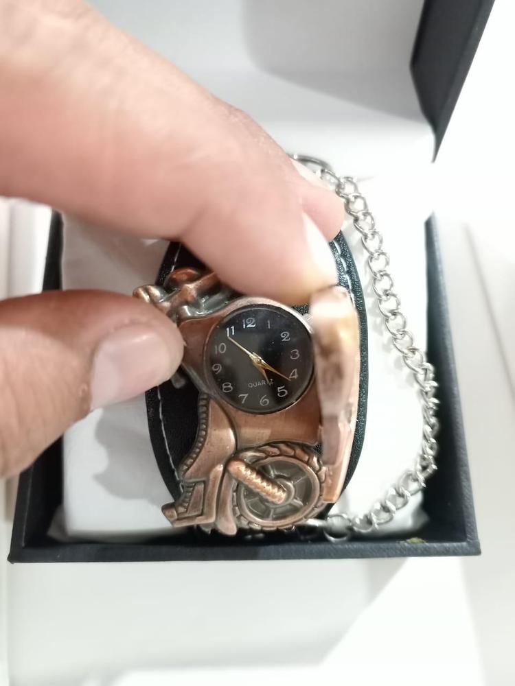 Motorcycle Leather Band Style Watch for Boys