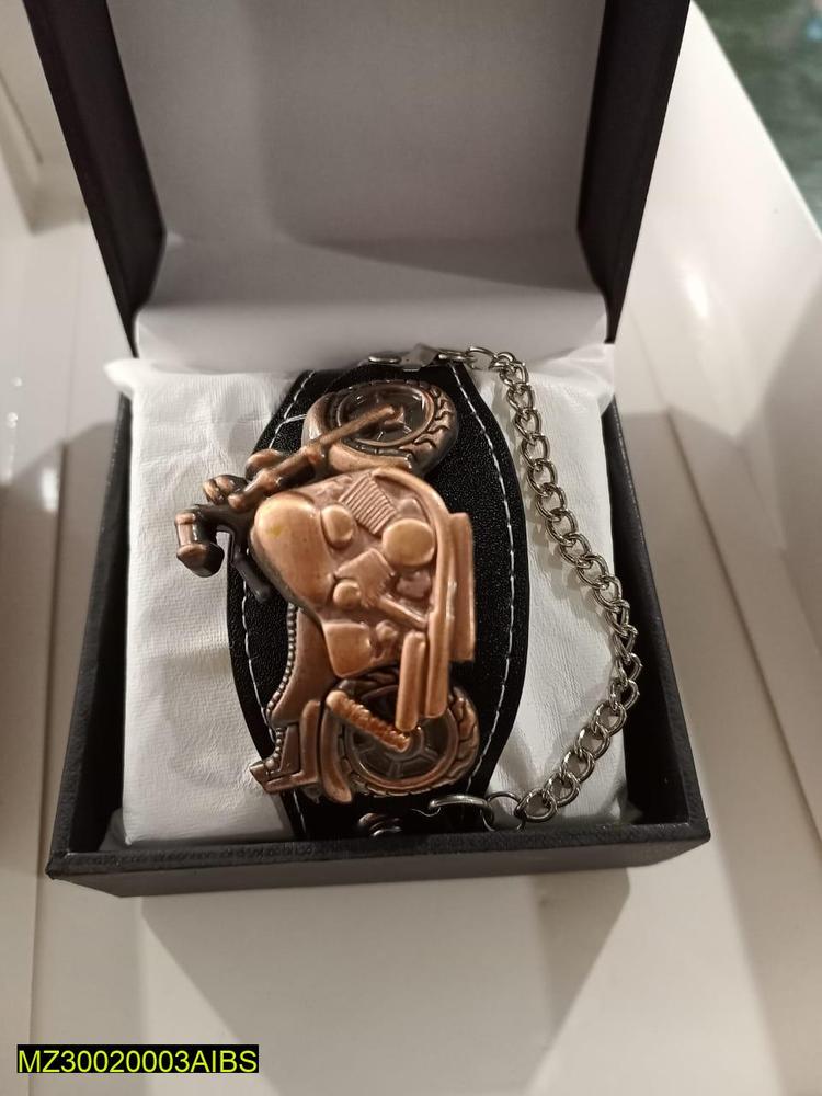 Motorcycle Leather Band Style Watch for Boys