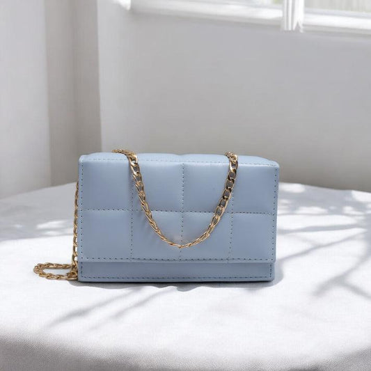 Ladies Chain Crossbody Bag-Blue