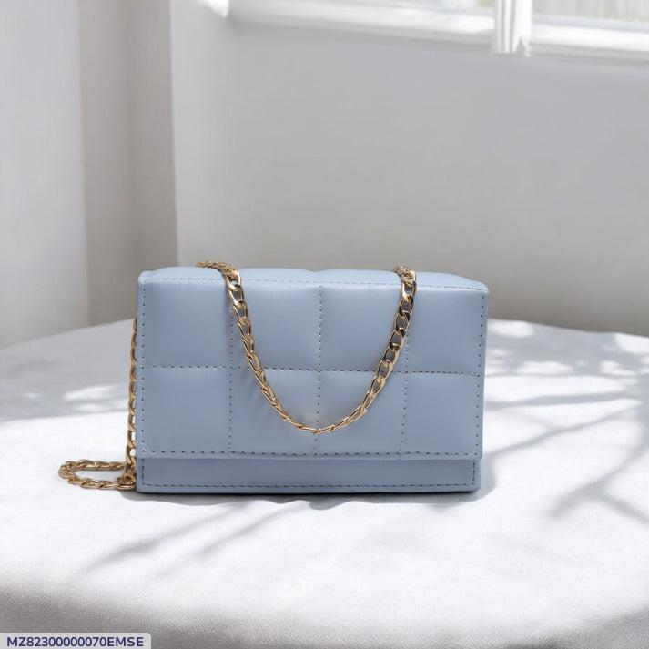 Ladies Chain Crossbody Bag-Blue