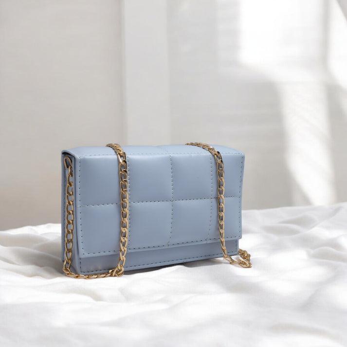 Ladies Chain Crossbody Bag-Blue