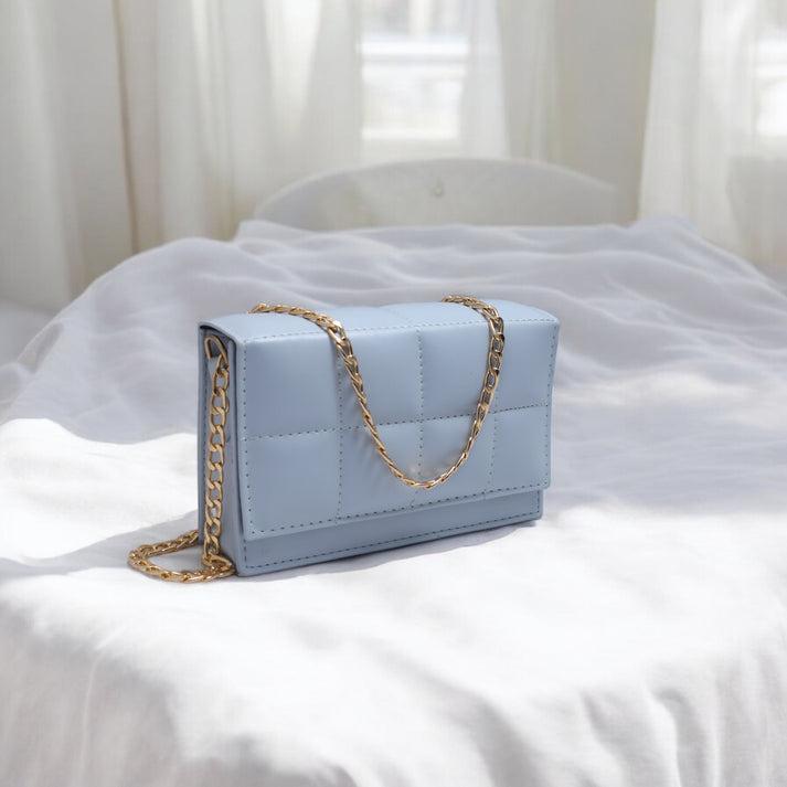 Ladies Chain Crossbody Bag-Blue