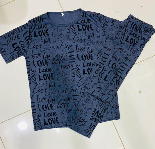 Stylish Printed Cotton Jersey Night Suit Ultimate Comfort