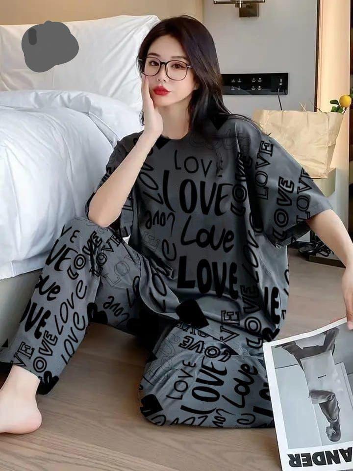 Stylish Printed Cotton Jersey Night Suit Ultimate Comfort