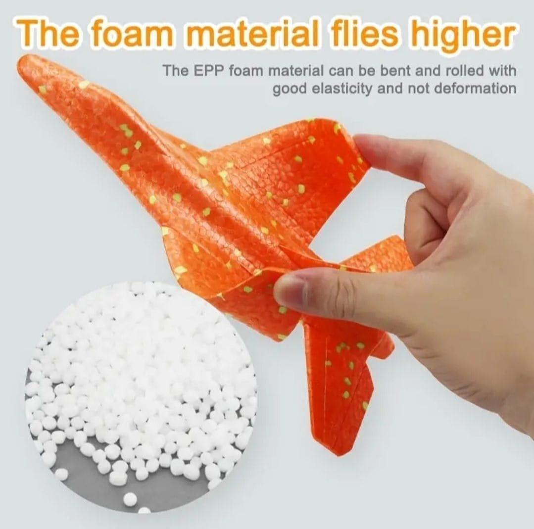 Foam Aircraft Catapult Gun Toy Set (Multicolor)