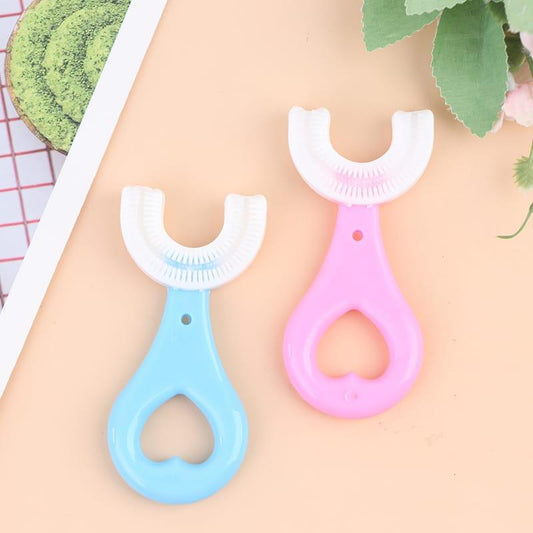 Multicolor Silicon U-Shaped Toothbrush-Pack of 2