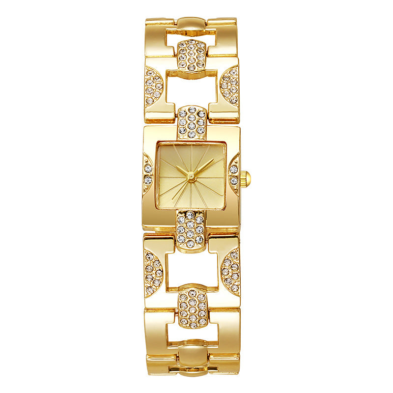 Elegant Crystal-Link Women’s Bracelet Watch