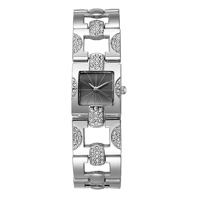 Elegant Crystal-Link Women’s Bracelet Watch