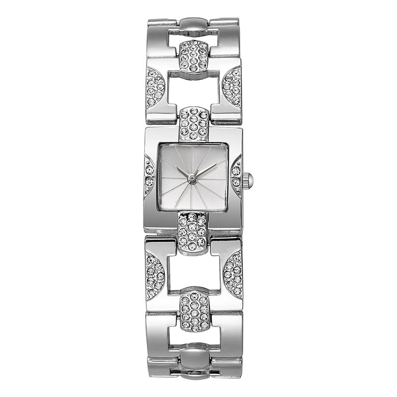 Elegant Crystal-Link Women’s Bracelet Watch