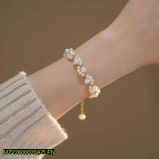 1 Pc Resin Plated Beautiful Pearl Bracelet