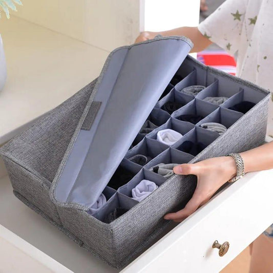 Durable Grey Wardrobe Organizer- Efficient Storage Solution