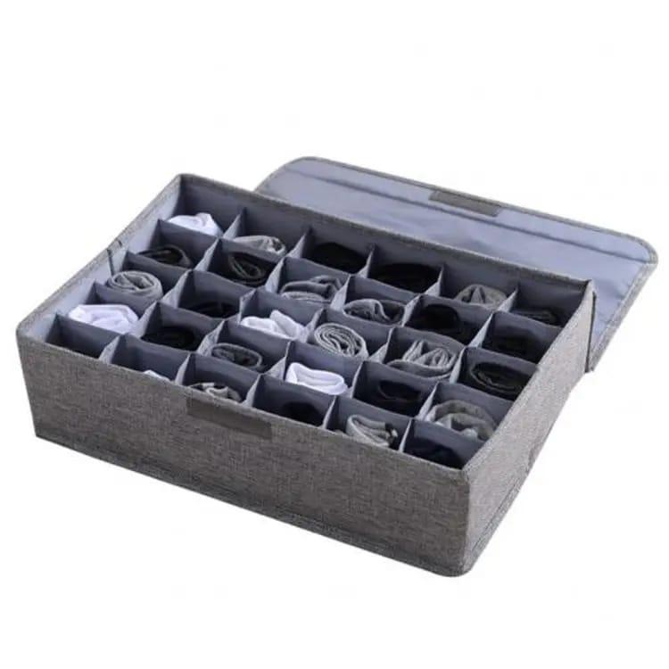 Durable Grey Wardrobe Organizer- Efficient Storage Solution