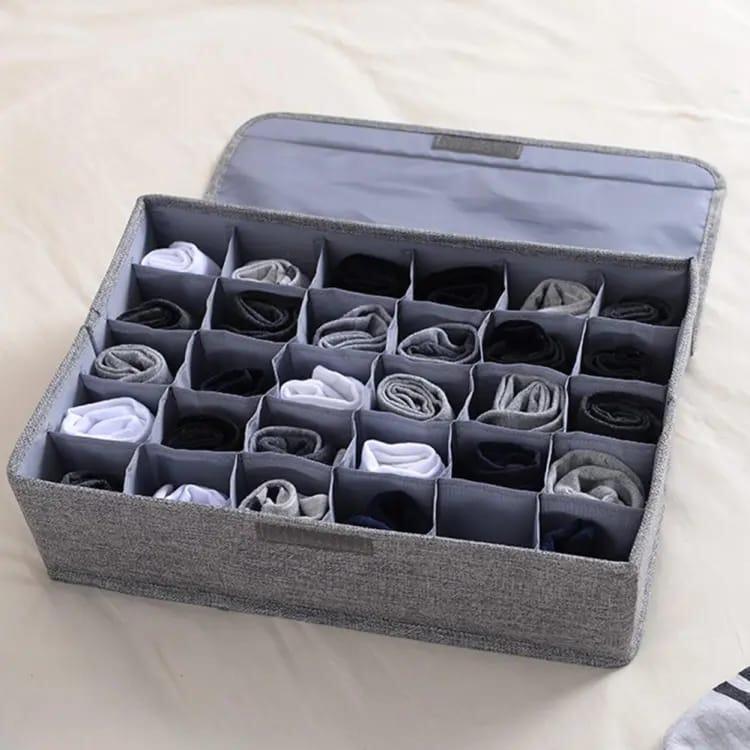 Durable Grey Wardrobe Organizer- Efficient Storage Solution