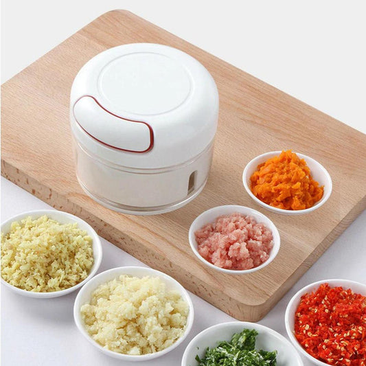 Durable Stainless Steel Manual Food Chopper- 1 Pc for Effortless Food Prep