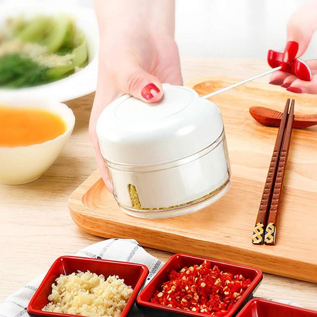 Durable Stainless Steel Manual Food Chopper- 1 Pc for Effortless Food Prep
