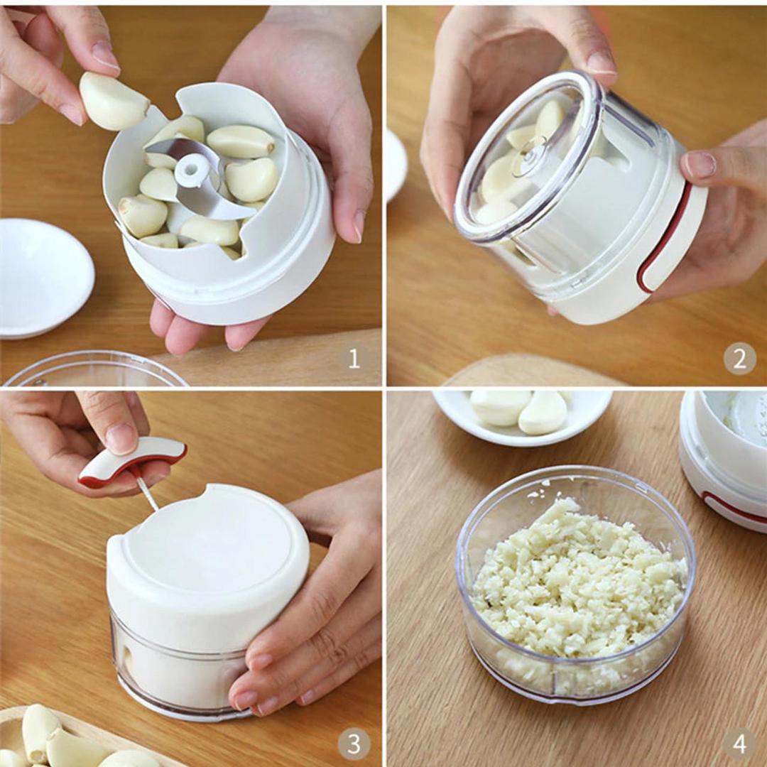 Durable Stainless Steel Manual Food Chopper- 1 Pc for Effortless Food Prep