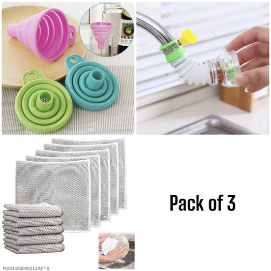 Kitchen Accessories Bundle-Enhance Organization with 3 Pcs of Practical Tools