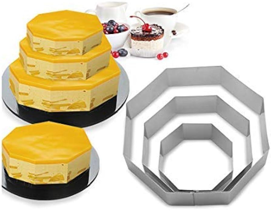 3 Pcs Hexagonal Cake Mold Set