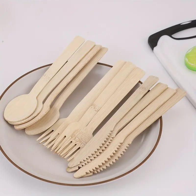 Wooden Cutlery Set- Pack of 12