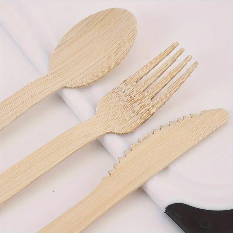 Wooden Cutlery Set- Pack of 12