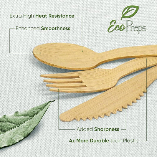 Wooden Cutlery Set- Pack of 12