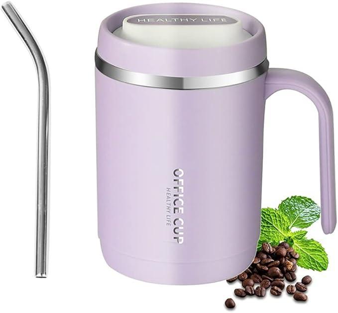 Coffee Cup with Handle- 304 Stainless Steel, Durable & Stylish. 500 ml