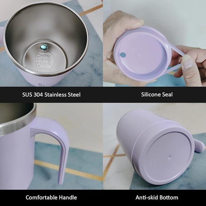 Coffee Cup with Handle- 304 Stainless Steel, Durable & Stylish. 500 ml