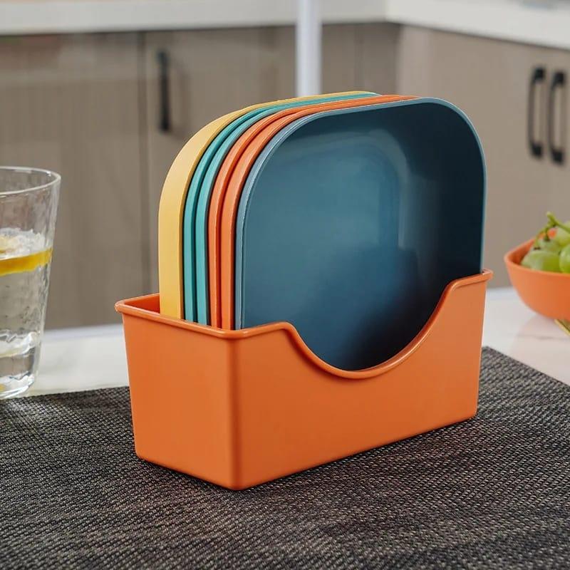 Square Snack Plate, Pack of 5