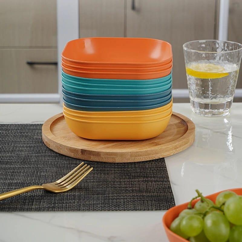 Square Snack Plate, Pack of 5