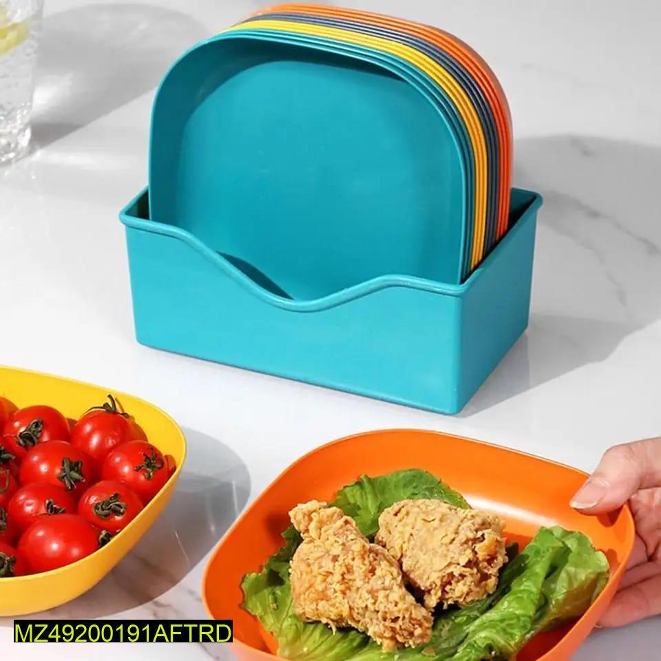 Square Snack Plate, Pack of 5