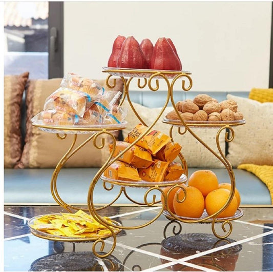 Golden Iron Plate- 1 Pc for Stylish Serving